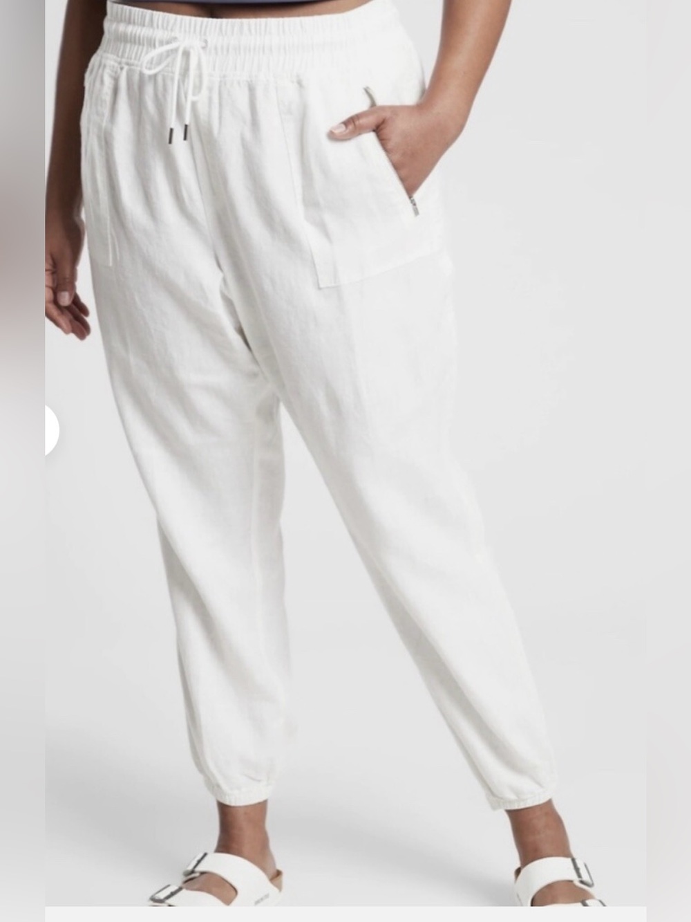 Athleta Cabo Linen Jogger Pants Size 2